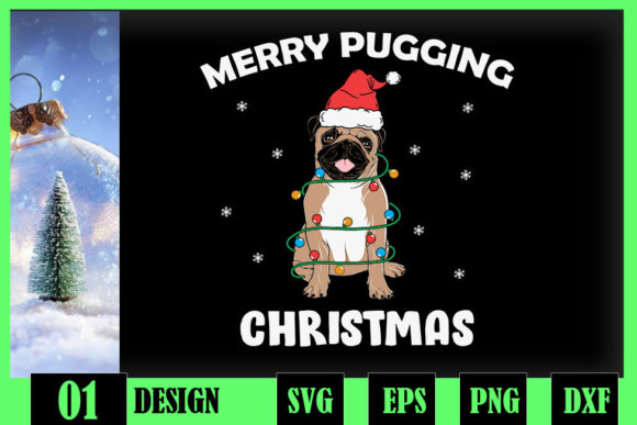 A Designer's Review: The Merry Pugging Christmas Dog Santa Pug Graphic