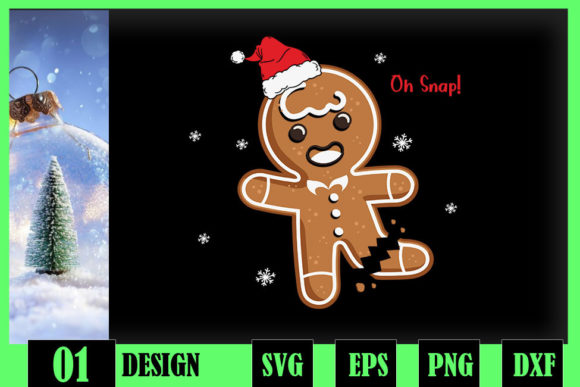 A Funny Christmas Gingerbread Graphic for Crafts & Branding