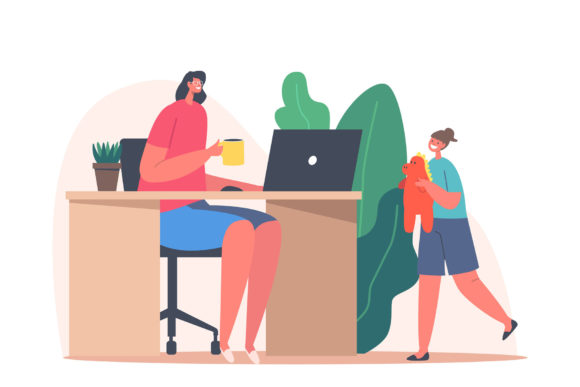 A Mother Character Work from Home Office Graphics Review