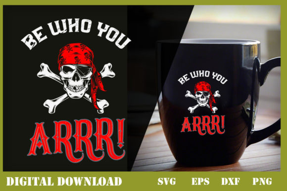A Pirate Captain Skull Graphic for Print Templates and Merchandise