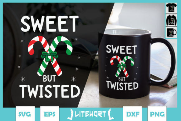 A Twisted Candy Cane Graphic for Crafts & Brands