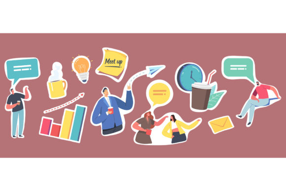 An Illustrator's Review of the Business Meetup Sticker Graphics