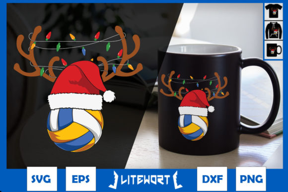 Christmas Volleyball Santa Hat: A Festive Graphic for Crafting Campaigns