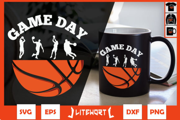Game Day Basketball Graphics for Crafts & Branding