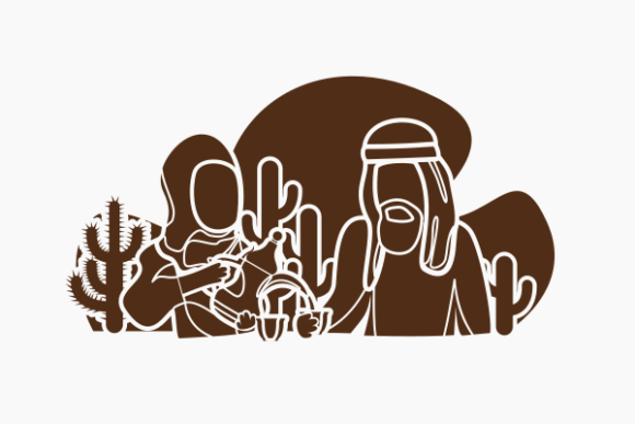 Graphics Review: Arab Lady Pouring Coffee Illustration