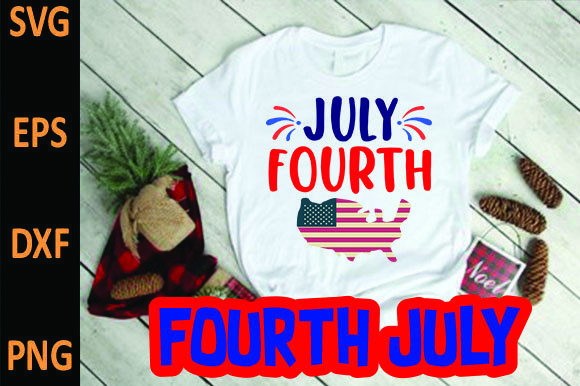 July Fourth Graphics for T-Shirt Designs and Patriotic Campaigns