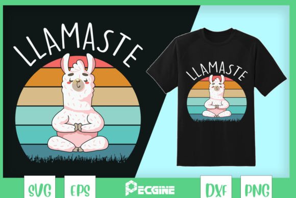 Lama Yoga Pose Meditation Graphics for T-Shirt Designs