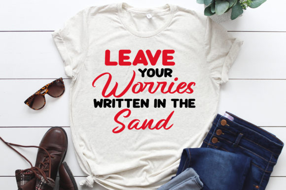 Leave Your Worries in the Sand: A Versatile Graphic Design Asset
