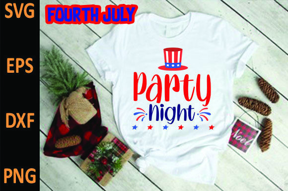 Party Night: A Bold T-Shirt Design Graphics for Americana Campaigns