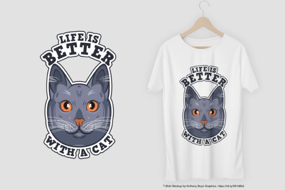 This Life is Better with a Cat: A Graphics Asset for Print Templates