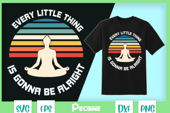 Vintage Spiritual Yoga Graphics for Editorial & T-Shirt Designs